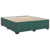 vidaXL Cama box spring con colch&oacute;n terciopelo verde oscuro 200x200 cm