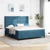 vidaXL Cama tipo Box Spring con cabecera Azul 180 x 200 cm Terciopelo