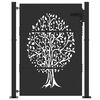 vidaXL Puerta de jard&iacute;n 110 x 155 cm Negro Con cerradura