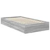 vidaXL Cama con almacenamiento con cabecera Gris Sonoma 90 x 190 cm
