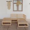 vidaXL Juego de muebles de jardín 6 piezas madera maciza de pino