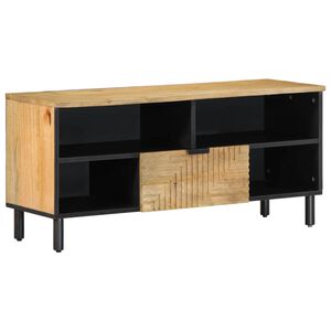 vidaXL Mueble de TV madera maciza de mango marr&oacute;n 100x33x46 cm