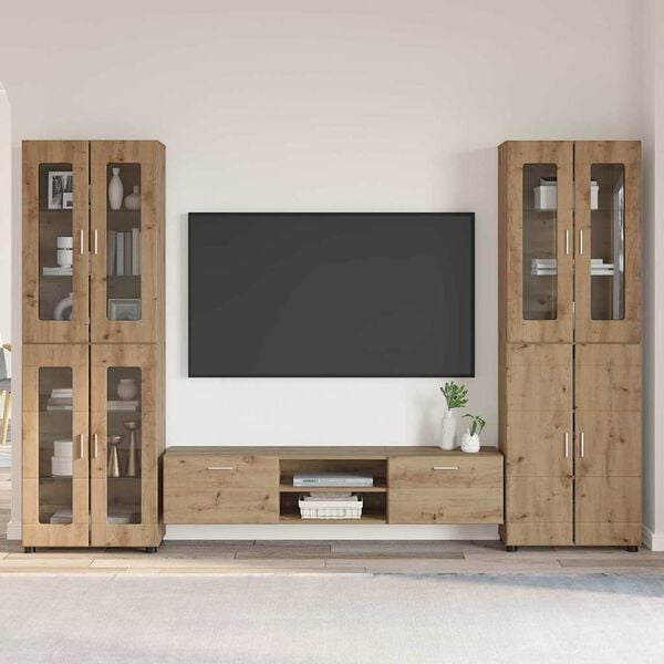 vidaXL Conjunto de mueble de TV con caj&oacute;n FLORIN Roble artesanal