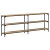 vidaXL Mesa Consola Roble artisan 200 x 29 x 75 cm