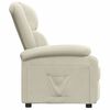 vidaXL Sill&oacute;n reclinable terciopelo blanco crema