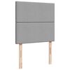vidaXL Cama box spring con colch&oacute;n tela gris claro 90x200 cm