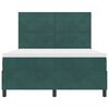 vidaXL Cama Box Spring LED Verde oscuro 140 x 200 cm Terciopelo
