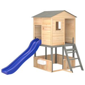 vidaXL Parque infantil de exterior madera maciza de abeto