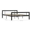 vidaXL Estructura de cama sin colch&oacute;n metal blanco y negro 120x200 cm