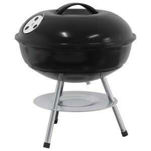 vidaXL Parrilla de carb&oacute;n Negro 36,5 x 36,5 x 40 cm