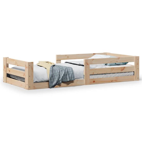vidaXL Estructura de cama sin colchón madera maciza de pino 90x190 cm