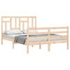 vidaXL Estructura de cama con cabecero madera maciza 140x200 cm