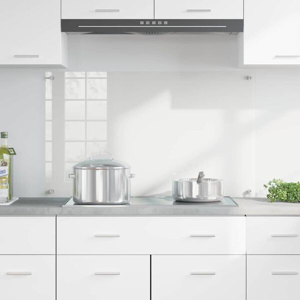 vidaXL Salpicadero de cocina Transparente 100 x 60 cm vidrio templado