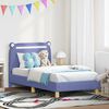 vidaXL Cama para niños con cabecero Azul jeans 80 x 160 cm tela