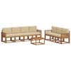 vidaXL Conjunto de sof&aacute;s de exterior con coj&iacute;n 8 pcs Natural y Beige