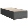 vidaXL Cama box spring con colch&oacute;n tela gris oscuro 90x200 cm