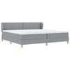 vidaXL Cama tipo Box Spring con colch&oacute;n Gris claro 200 x 200 cm tela