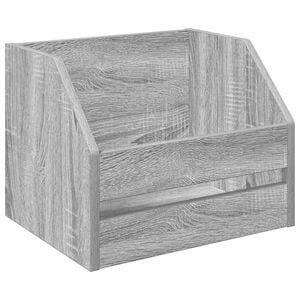 vidaXL Caja para &aacute;lbumes de vinilo Sonoma gris 38 x 30 x 29 cm