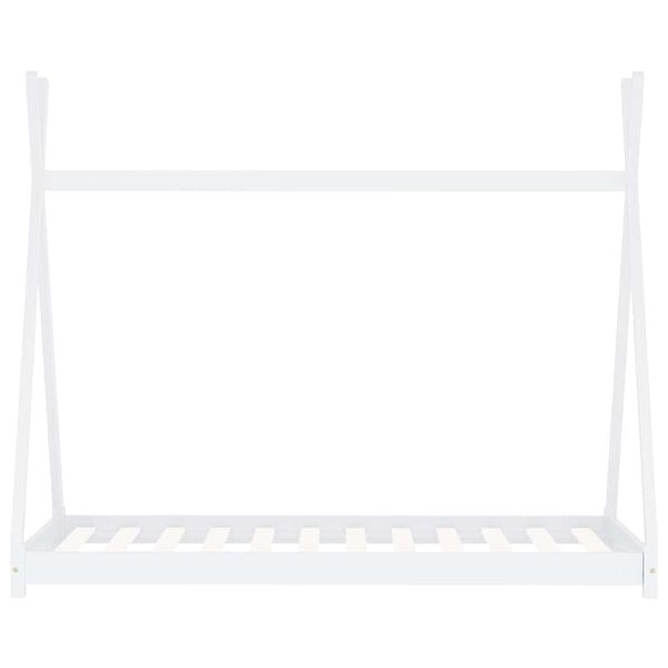 vidaXL Estructura de cama infantil madera maciza pino blanca 90x200 cm