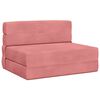 vidaXL Colch&oacute;n de sof&aacute; cama plegable Rosa 100 x 80 x 60 cm Tela