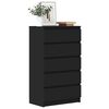 vidaXL Cajonera de madera contrachapada negro 60x36x103 cm