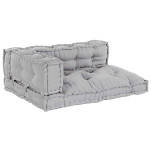 vidaXL Coj&iacute;n para Sof&aacute; Pallet 3 uds. Tela Gris 120 x 80 x 38 cm