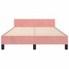 vidaXL Estructura de cama sin colch&oacute;n terciopelo rosa 120x200 cm