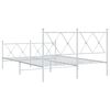 vidaXL Estructura cama sin colch&oacute;n con estribo metal blanco 140x200 cm