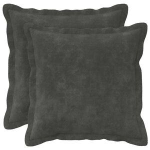 vidaXL Coj&iacute;n HOUTEN 2 uds. Gris antracita Microfibra de forro polar