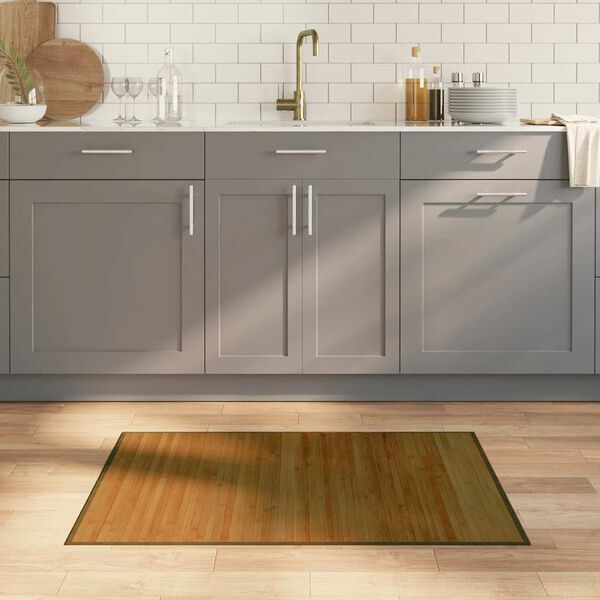 vidaXL Alfombra rectangular bamb&uacute; marr&oacute;n 70x100 cm