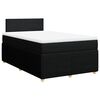 vidaXL Cama box spring con colch&oacute;n tela negro 120x200 cm