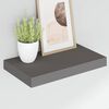 vidaXL Estante flotante de pared gris con brillo MDF 40x23x3,8 cm