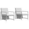vidaXL Sillones 2 unidades estructura cromada cuero sint&eacute;tico blanco