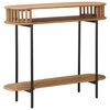 vidaXL Mesa auxiliar hecha a mano Madera Teak Marr&oacute;n 90 x 30 x 75 cm