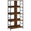 vidaXL Estanter&iacute;a de madera de ingenier&iacute;a roble ahumado 78,5x33x153 cm