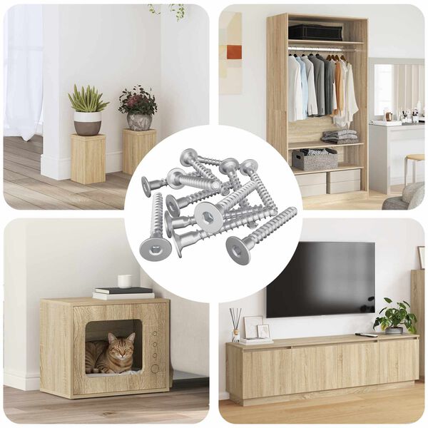 vidaXL Tornillos Confirmat 5000 pcs Plateado Metal