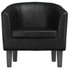 vidaXL Sillón cuero sintético negro
