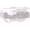 vidaXL Set sof&aacute;s jard&iacute;n y cojines 7 pzas rat&aacute;n sint&eacute;tico acacia gris