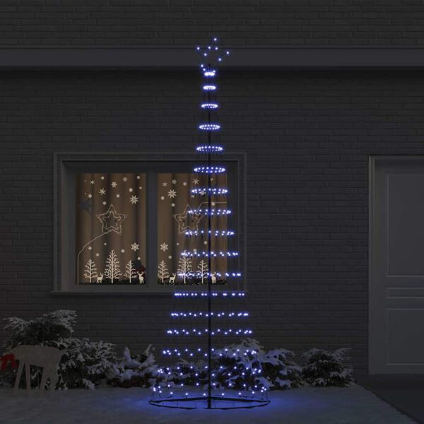 vidaXL &Aacute;rbol de Navidad LED con 355 LED Azul 184.5 cm Metal