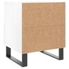 vidaXL Mesita noche 2 uds madera ingenier&iacute;a blanco brillo 40x35x47,5cm