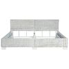 vidaXL Estructura de cama sin colchón ratán natural gris 180x200 cm