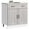 vidaXL Mueble bajo de cocina Lucca madera contrachapada gris sonoma