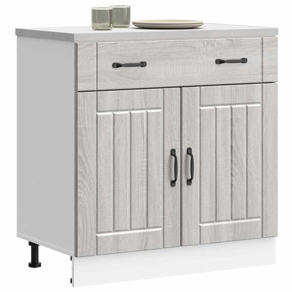 vidaXL Mueble bajo de cocina Lucca madera contrachapada gris sonoma