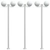 vidaXL Farolas de exterior 3 unidades acero inoxidable 215 cm