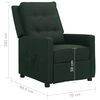 vidaXL Sill&oacute;n elevable tela verde oscuro