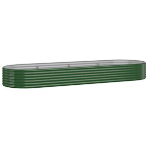vidaXL Jardinera arriate acero galvanizado verde 322x100x36 cm