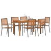 vidaXL Conjunto de Comedor de Jard&iacute;n 7 pcs Gris