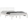 vidaXL Estructura de cama madera maciza blanco Super King 180x200 cm