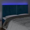 vidaXL Cabecero con luces LED terciopelo azul oscuro 160x5x118/128 cm