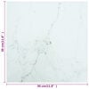 vidaXL Tablero mesa dise&ntilde;o m&aacute;rmol vidrio templado blanco 30x30 cm 6 mm